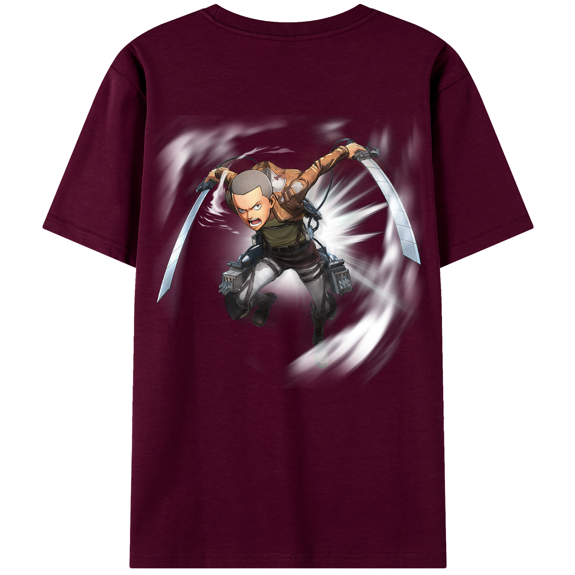 （画像用） 進撃の巨人 コニー·スプリンガー Attack on Titan Connie Springer レディース半袖Tシャツ(バックプリント)